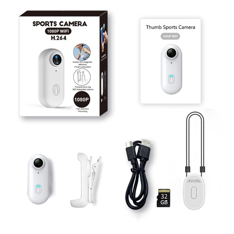 Caméra miniature NUISK : 128 Go, vidéo 4K POV, fixation magnétique