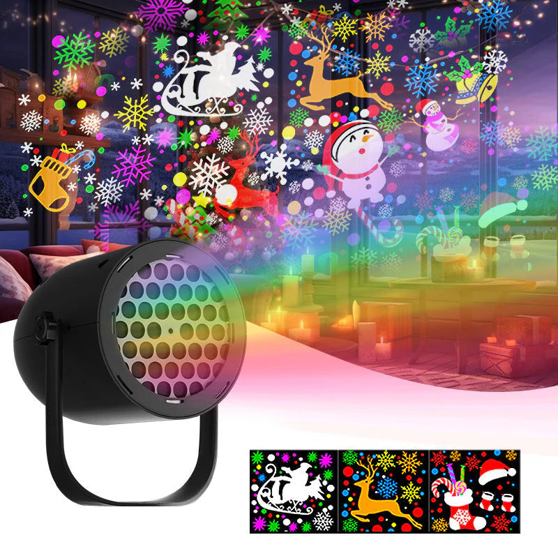 🎅Christmas Projection Lamp 5V/1A with 16 Patterns USB Powered for Home
