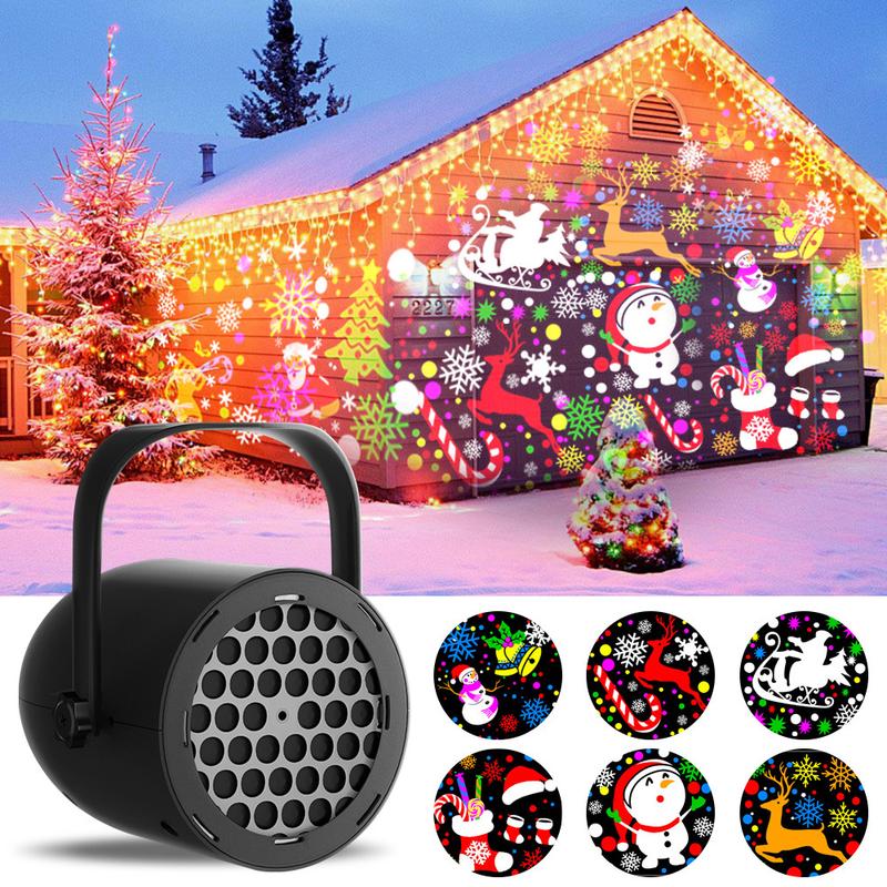 🎅Christmas Projection Lamp 5V/1A with 16 Patterns USB Powered for Home