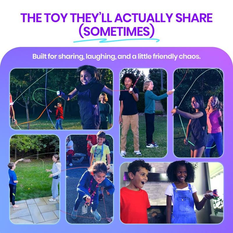 glow-in-the-dark rope launcher toy