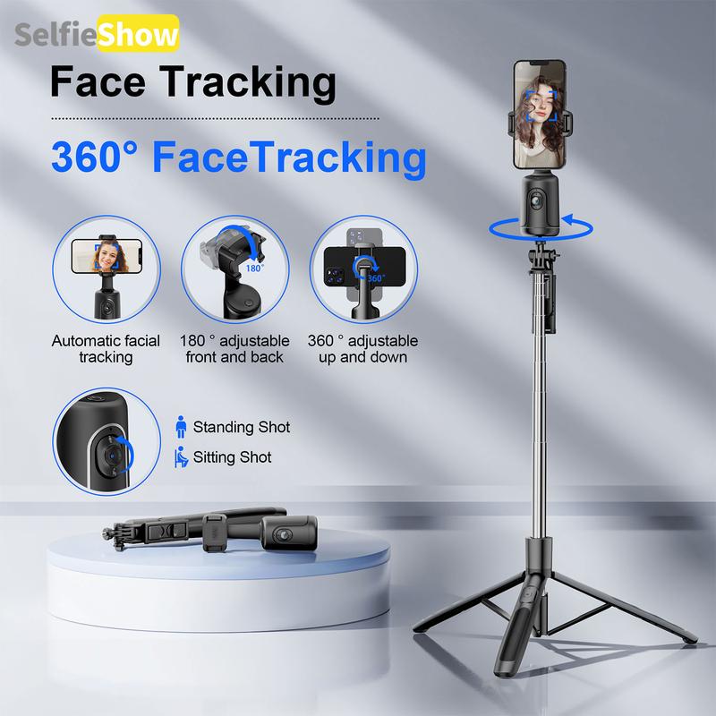 Smart AI face recognition phone tripod, 360° rotation