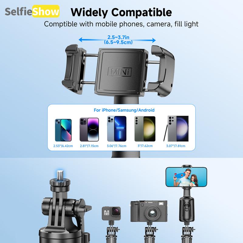 Smart AI face recognition phone tripod, 360° rotation