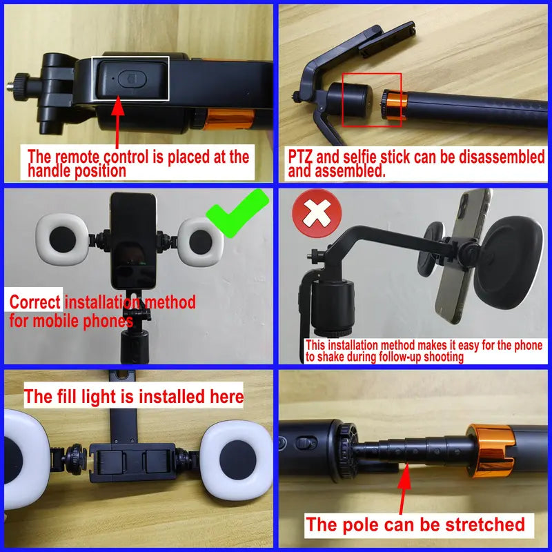 Intelligentes Stativ mit Gesichtserkennung: 360°-Autorotation für Vlogging und Live-Streams