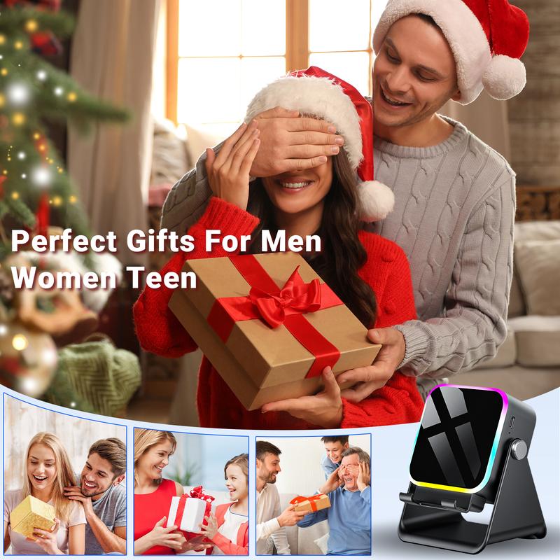 360° wireless sensor speaker stand with colored ambient lighting