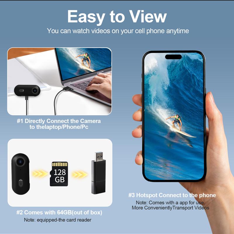 128GB 4K thumb-sized portable action camera