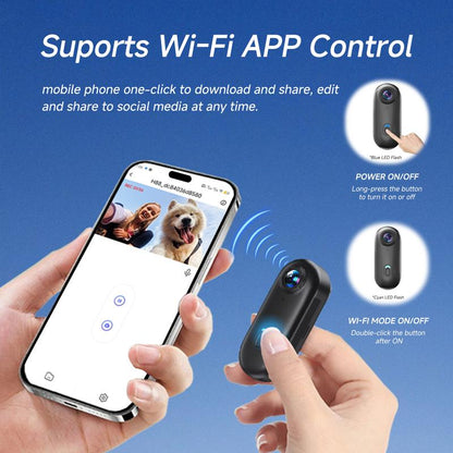 Caméra miniature NUISK : 128 Go, vidéo 4K POV, fixation magnétique