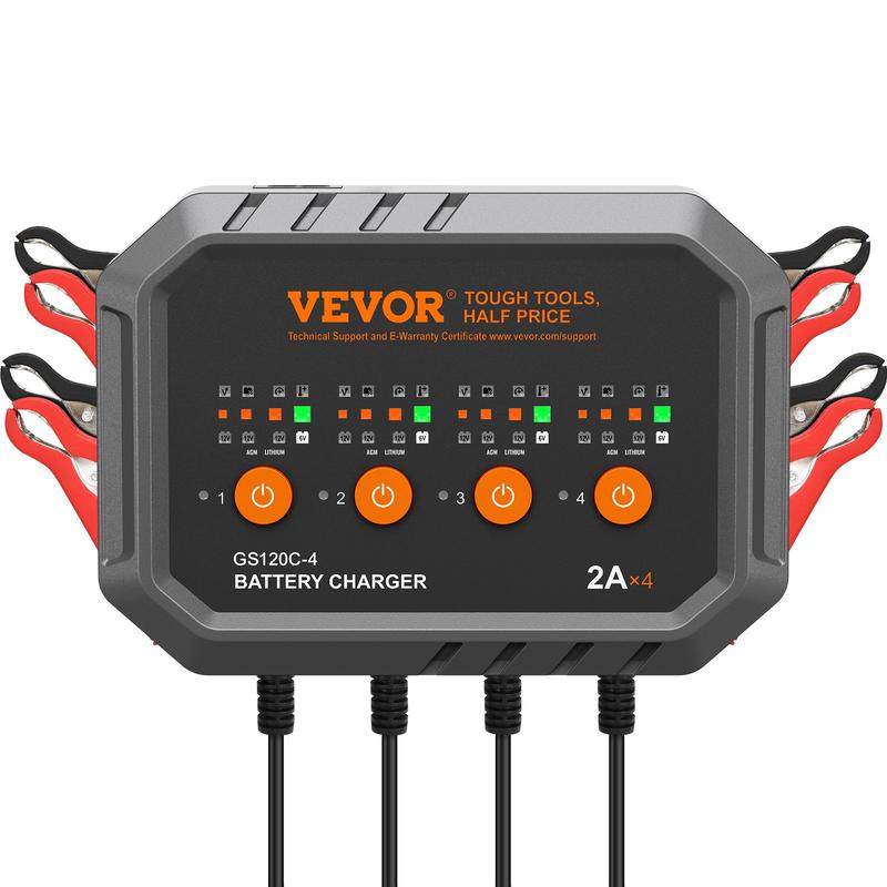 VEVOR 8A Smart Charger: Pro maintenance for LiFePO4 and Lead-Acid.