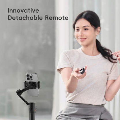 hohem iSteady X3 SE 3-Axis Gimbal Stabilizer: Foldable with Detachable Remote for iPhone 17 & Android