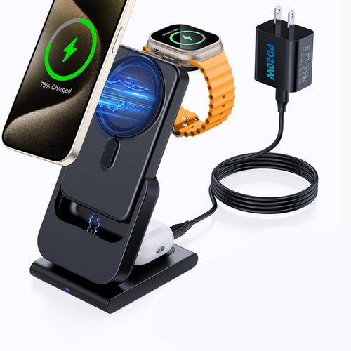 New 3-in-1 charging station, magnetic wireless charging station
