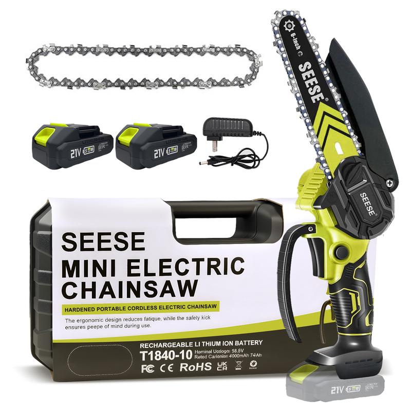 SEESE Brushless Mini Chainsaw — Cordless Portable Saw for Wood & Garden