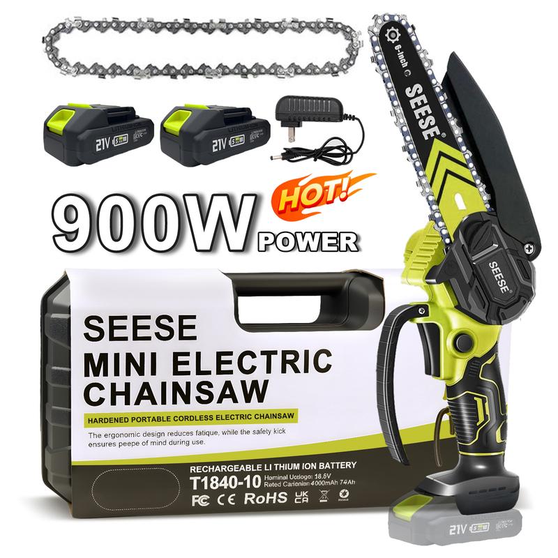 SEESE Brushless Mini Chainsaw — Cordless Portable Saw for Wood & Garden